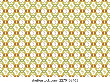 Un patrón abstracto de verde, amarillo y naranja puede utilizarse como fondo de pared en una casa