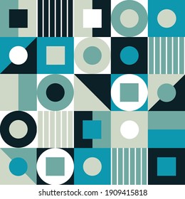Abstract pattern with grey colors. Geometric forms and shapes in memphis style. Seamless background