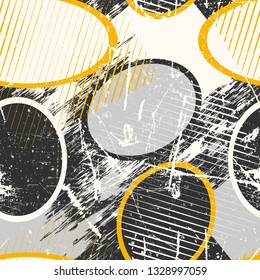 Abstract pattern with grunge effect and different geometric elements. Texture for sportswear, creative, wallpaper.