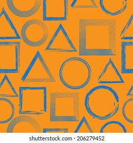 abstract pattern with grunge shapes striped seamless elements vector geometric chaotic art in style