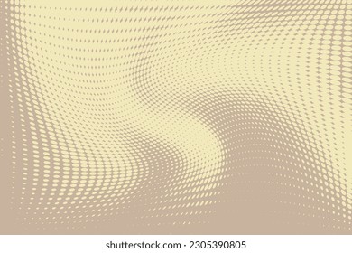Abstract pattern, halftone effect. Lihgt brown and yellow colour. Vector illustration 