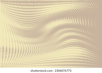 Abstract pattern, halftone effect. Lihgt brown and yellow colour. Vector illustration 