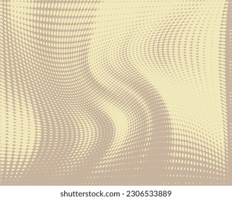 Abstract pattern, halftone effect. Lihgt brown and yellow colour. Vector illustration 
