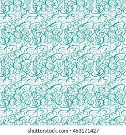 abstract pattern hand drawing bright curl wave zigzag