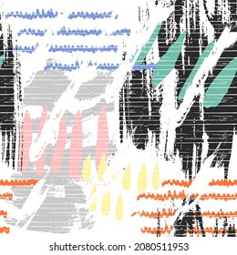Abstract pattern with hand drawn sketchy shapes