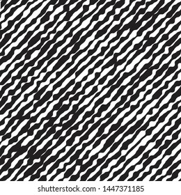 Abstract pattern with hand drawn waves