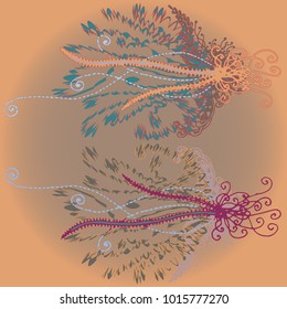 Abstract pattern with handmade doodle for new design work.