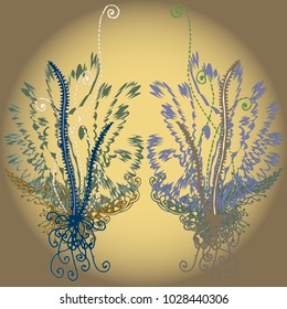 Abstract pattern with handmade doodle for new design work.