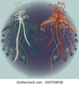 Abstract pattern with handmade doodle for new design work.