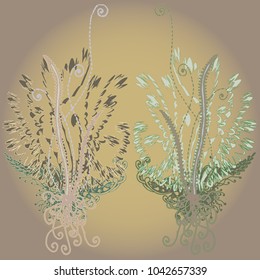 Abstract pattern with handmade doodle for new design work.