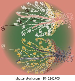 Abstract pattern with handmade doodle for new design work.