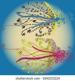 Abstract pattern with handmade doodle for new design work.