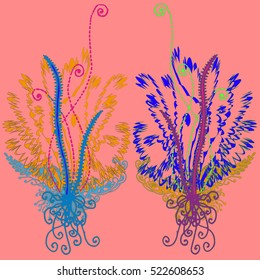 Abstract pattern with handmade doodle for new design work.