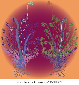 Abstract pattern with handmade doodle for new design work.