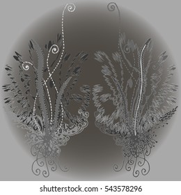 Abstract pattern with handmade doodle for new design work.