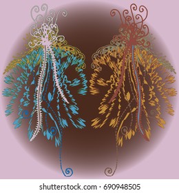 Abstract pattern with handmade doodle for new design work.