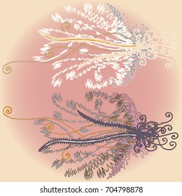 Abstract pattern with handmade doodle for new design work.