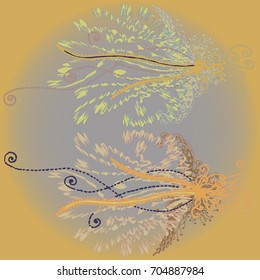 Abstract pattern with handmade doodle for new design work.