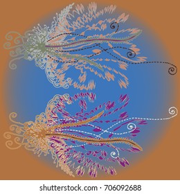 Abstract pattern with handmade doodle for new design work.