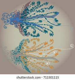 Abstract pattern with handmade doodle for new design work.