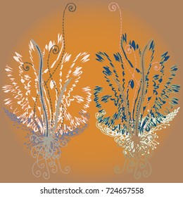 Abstract pattern with handmade doodle for new design work.