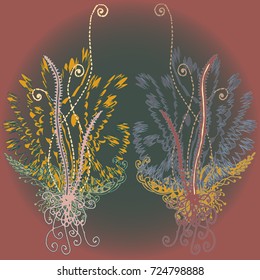 Abstract pattern with handmade doodle for new design work.