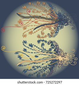 Abstract pattern with handmade doodle for new design work.
