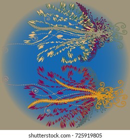 Abstract pattern with handmade doodle for new design work.