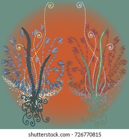 Abstract pattern with handmade doodle for new design work.