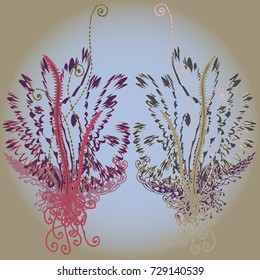 Abstract pattern with handmade doodle for new design work.