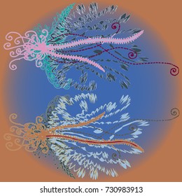 Abstract pattern with handmade doodle for new design work.