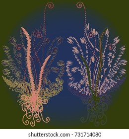 Abstract pattern with handmade doodle for new design work.