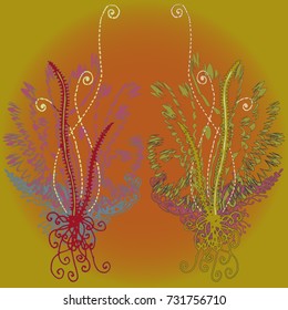Abstract pattern with handmade doodle for new design work.