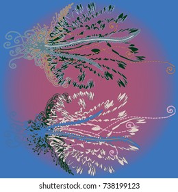 Abstract pattern with handmade doodle for new design work.