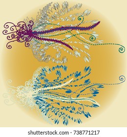 Abstract pattern with handmade doodle for new design work.