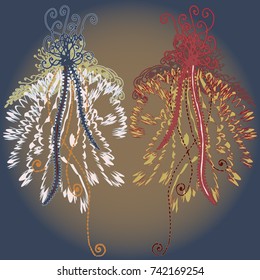 Abstract pattern with handmade doodle for new design work.
