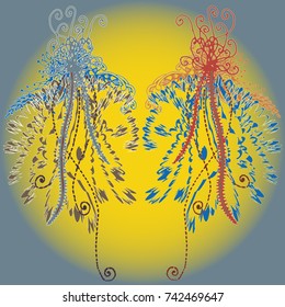 Abstract pattern with handmade doodle for new design work.