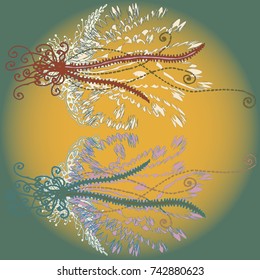 Abstract pattern with handmade doodle for new design work.