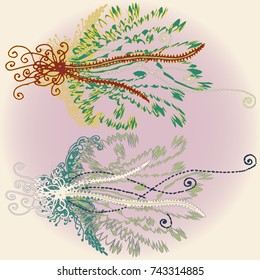 Abstract pattern with handmade doodle for new design work.