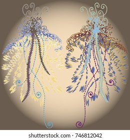 Abstract pattern with handmade doodle for new design work.