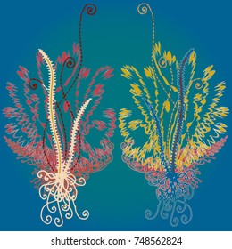 Abstract pattern with handmade doodle for new design work.