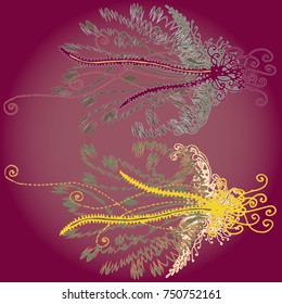 Abstract pattern with handmade doodle for new design work.