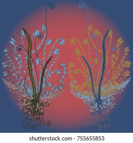 Abstract pattern with handmade doodle for new design work.
