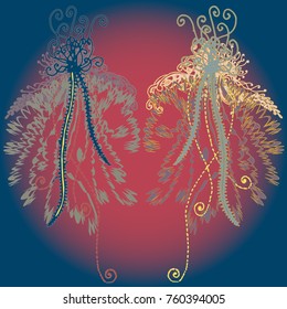 Abstract pattern with handmade doodle for new design work.