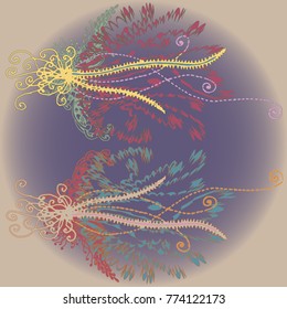 Abstract pattern with handmade doodle for new design work.