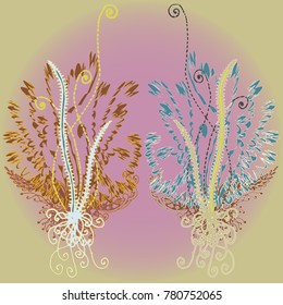Abstract pattern with handmade doodle for new design work.