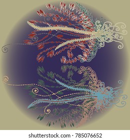 Abstract pattern with handmade doodle for new design work.