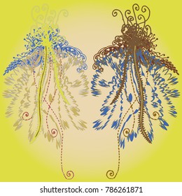 Abstract pattern with handmade doodle for new design work.