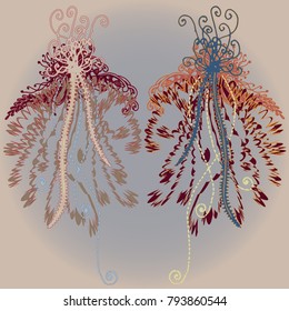 Abstract pattern with handmade doodle for new design work.