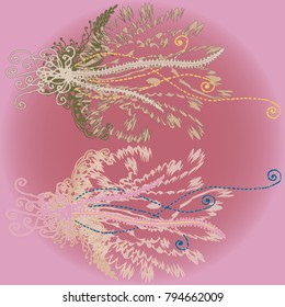 Abstract pattern with handmade doodle for new design work.